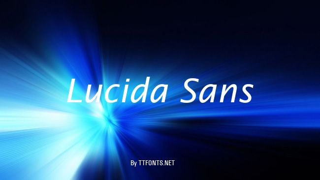 Lucida Sans example
